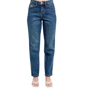 EUC American Eagle USA AE Stretch Mom Jean Classic Blue Size 8 Long